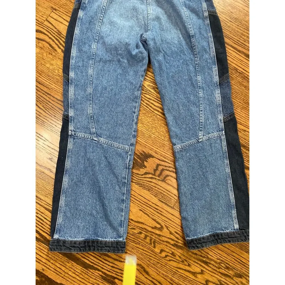 We The Free Moonlit Moto Slim Bootcut Colorblock jeans with button cuff - Picture 9 of 16